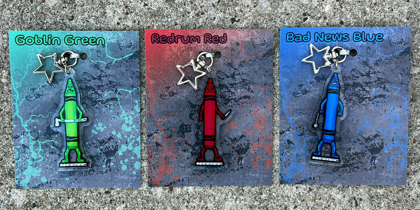 A Murder of Crayons - Killer Crayon 3 Piece Keychain Set