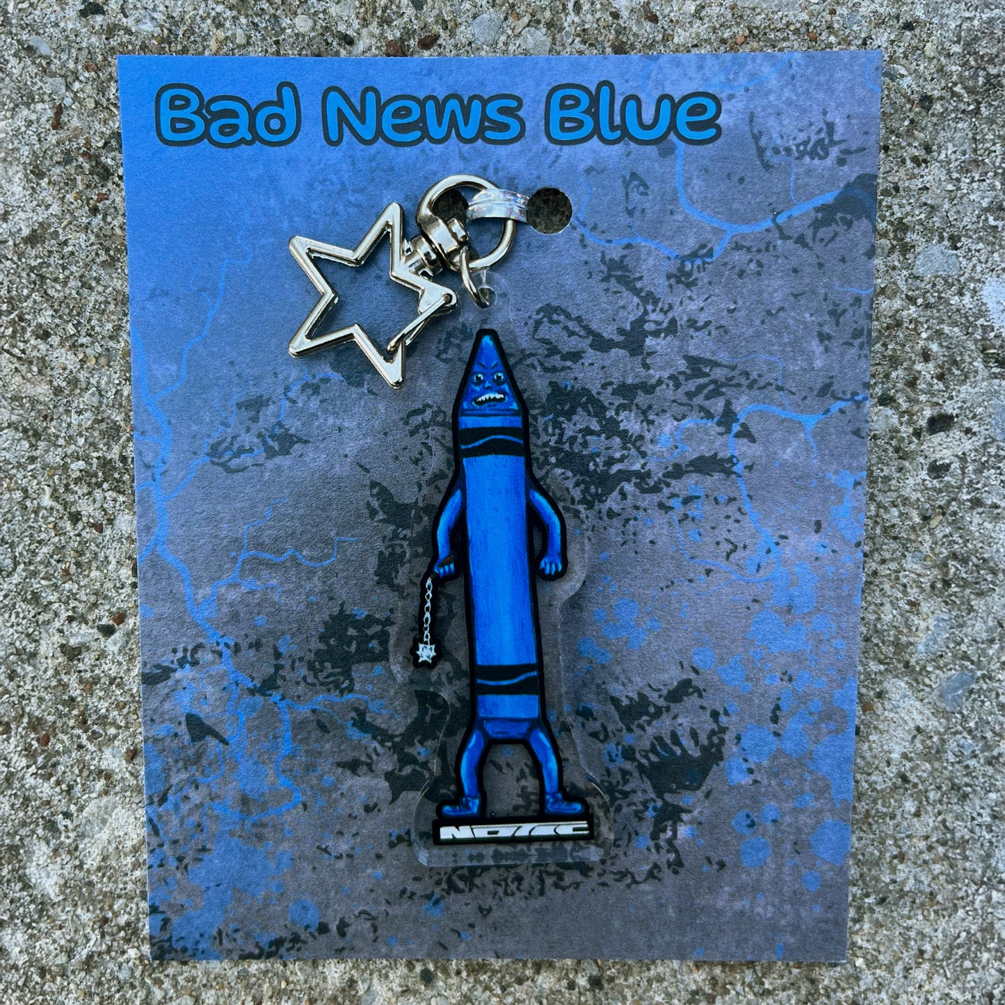 Bad News Blue - Killer Crayon Keychain