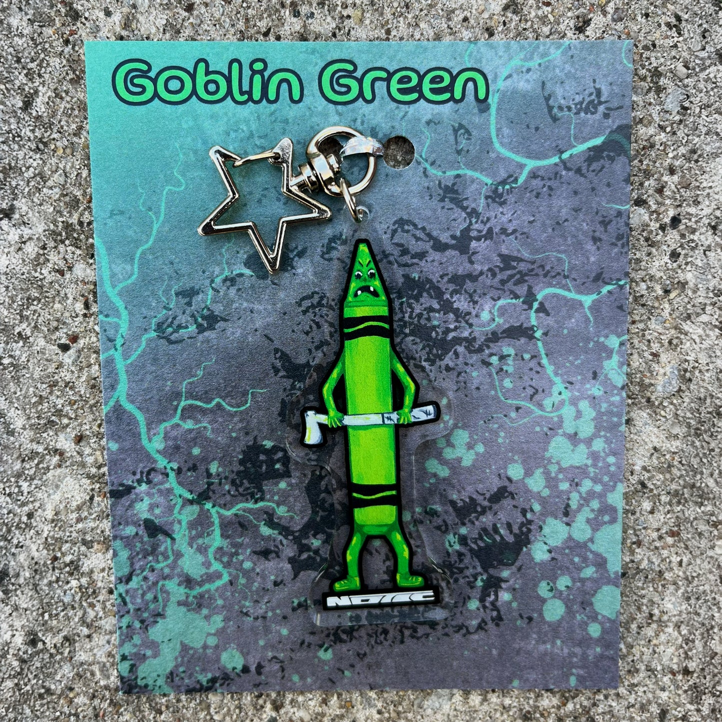 Goblin Green - Killer Crayon Keychain