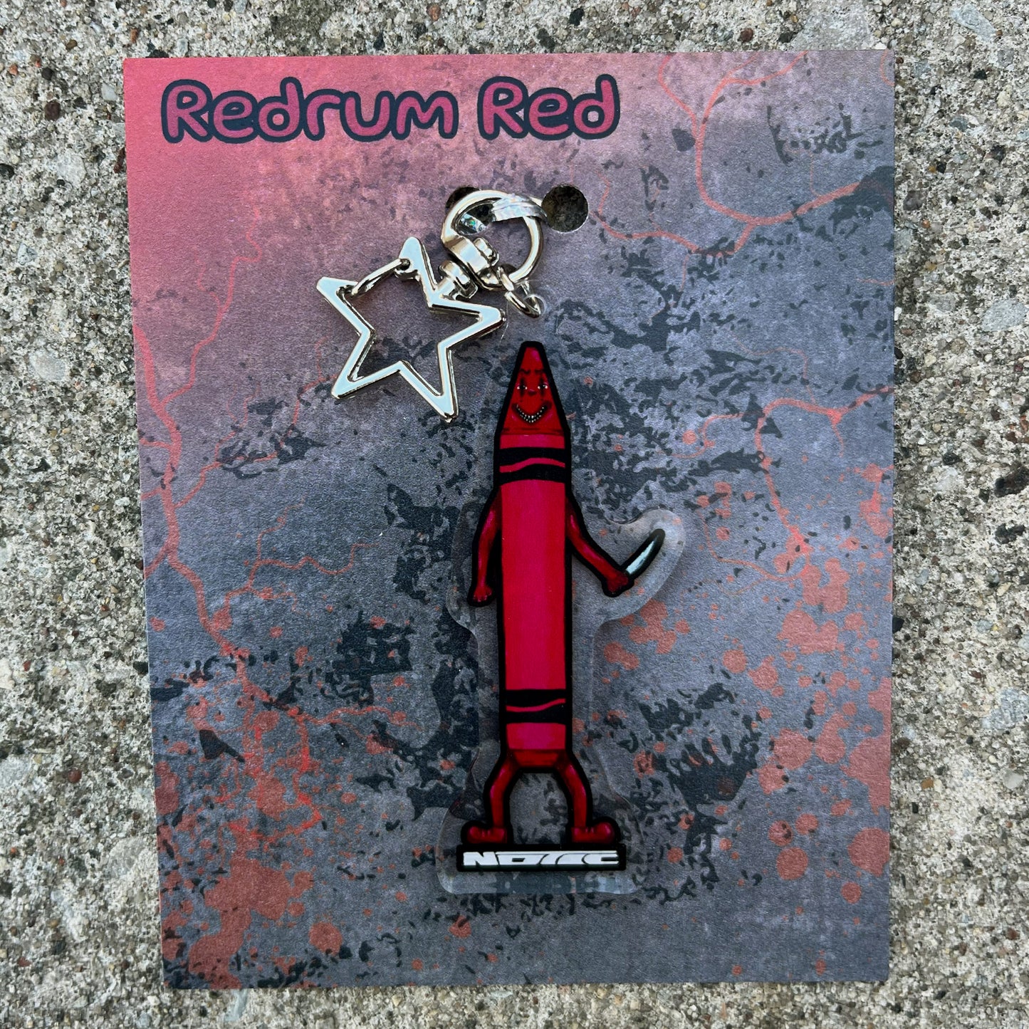 Redrum Red - Killer Crayon Keychain